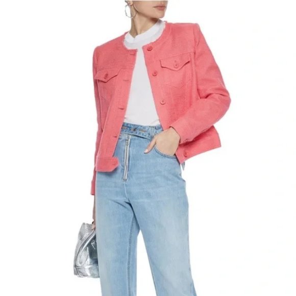 IRO Pink Felicity Tweed Jacket - Picture 3 of 16